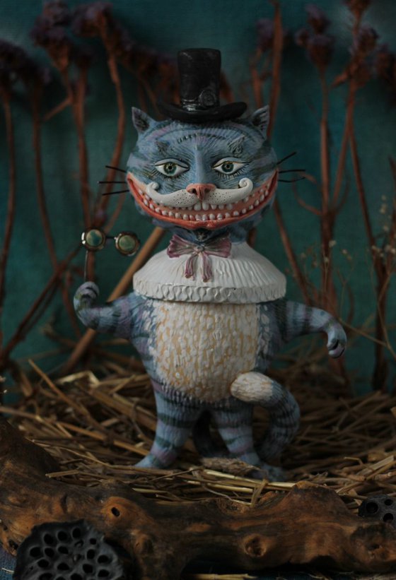 From the Alice in Wonderland. Cheshire Cat.  Wall sculpture by Elya Yalonetski