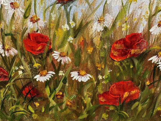 Red poppies -3Dcanvas