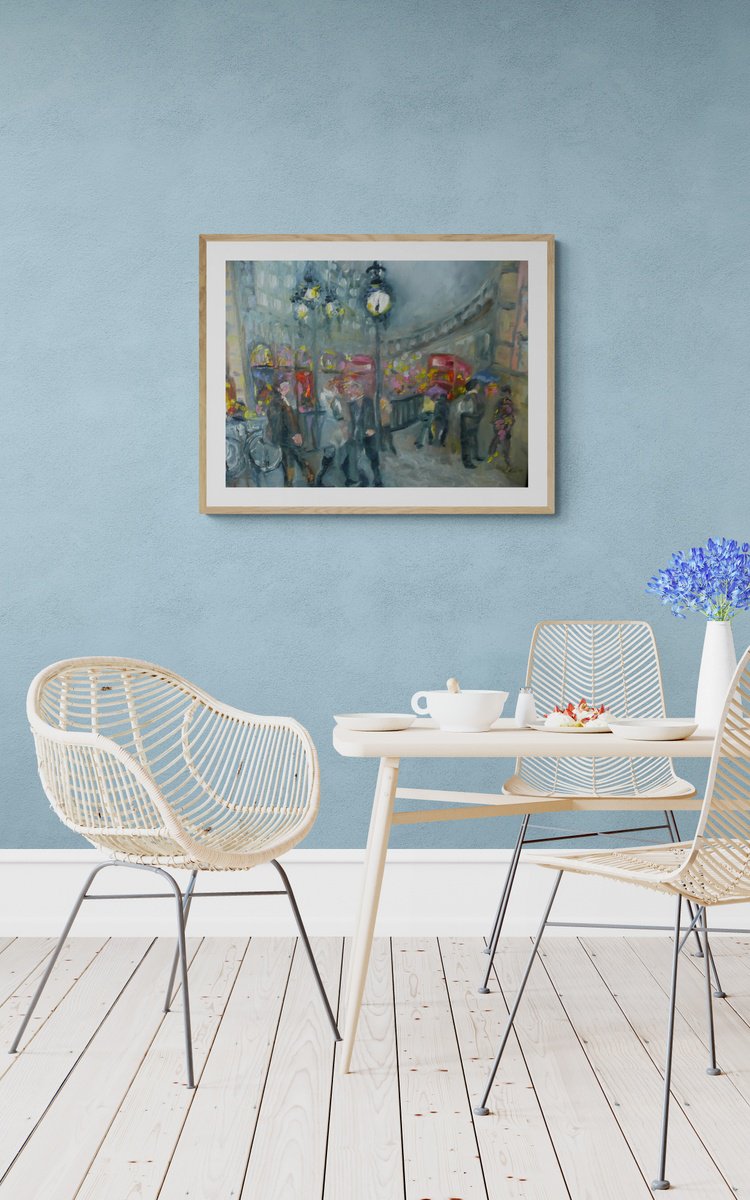 Piccadilly Circus By Lesley Blackburn, 20 X 16, Artwork For Sale On Artfinder