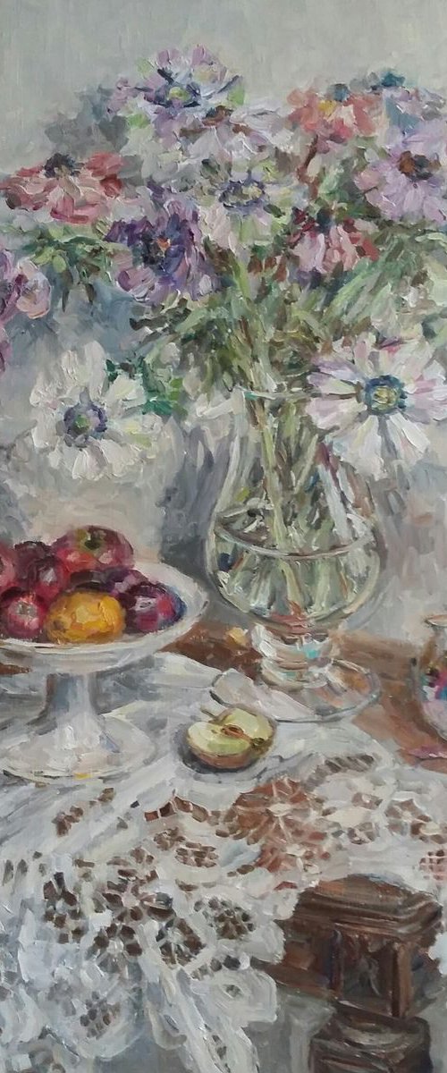 Still life with anemones by Elena Klyan