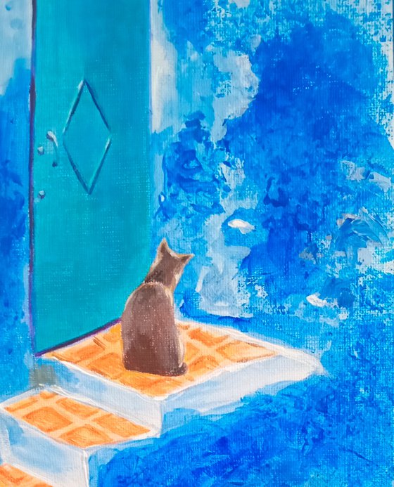 Cat games in the Blue City