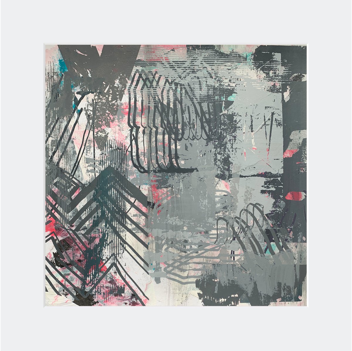 Abstract Painting By The Most Active, 15 X 15", Another Secret, Original Artwork