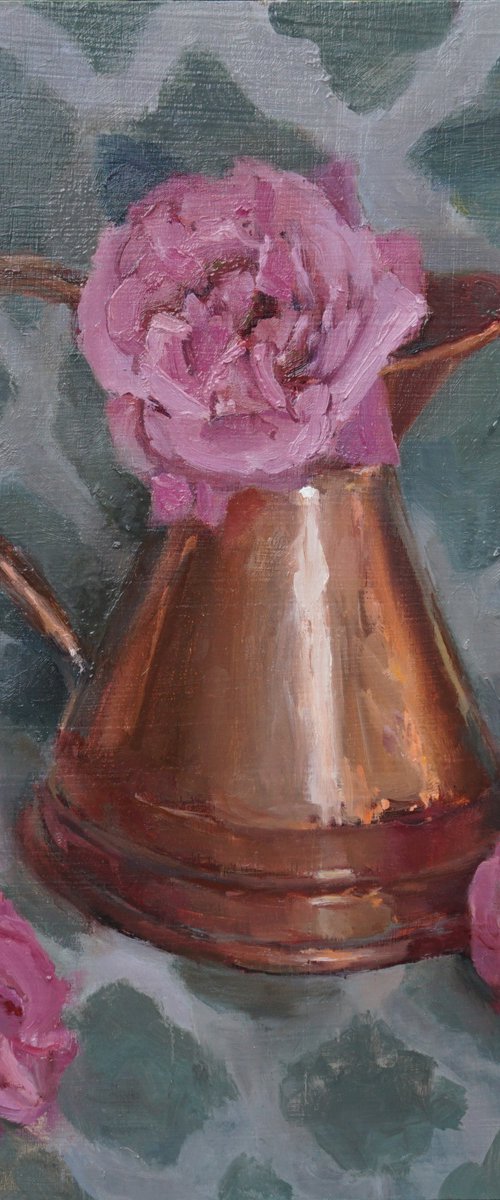 Roses and a Copper Jug by Alex James Long