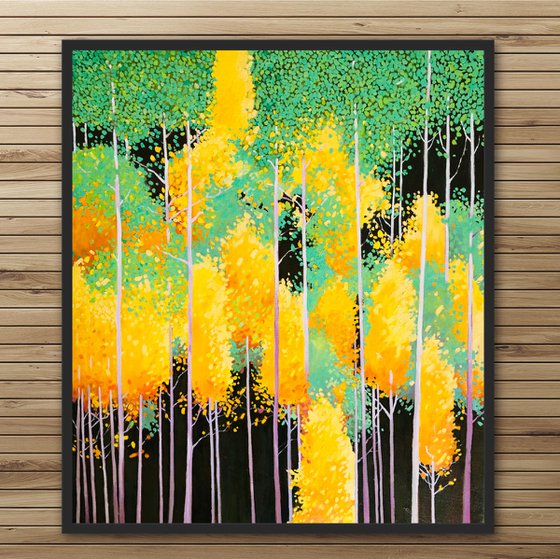 Green and Yellow trees