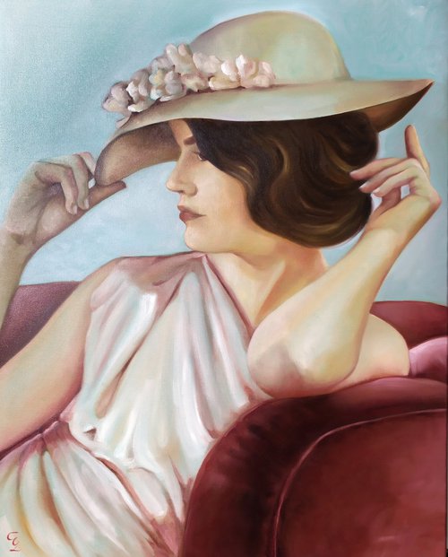 Portrait of a vintage woman "Suite" by Veronica Ciccarese