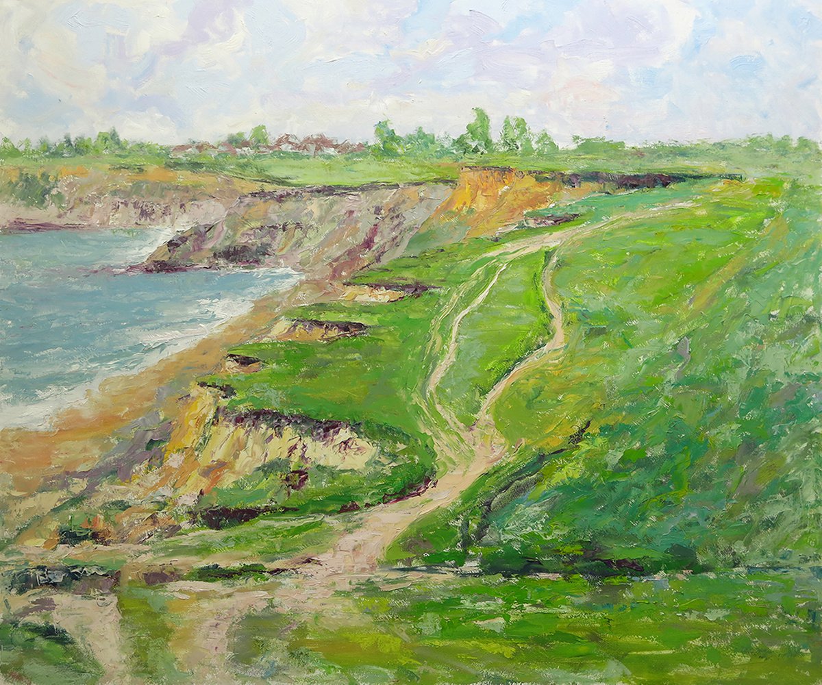 Expressive Oil Painting , Disappearing Path By Philippa Headley, 42 X 36, Artwork For Sale On Artfinder