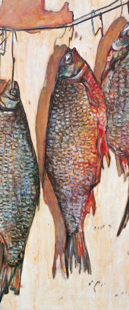 Drying Fish by Liudmila Pisliakova