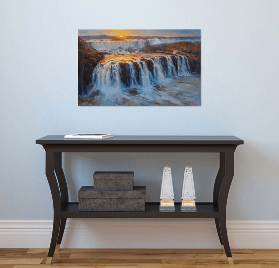 "Evening waterfall "