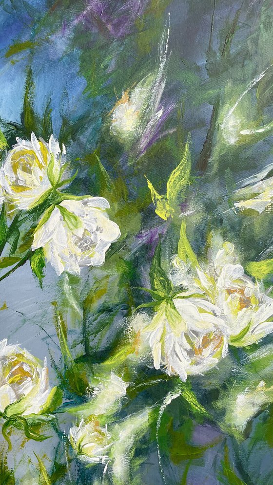 “Whispers of light” Large Abstract Painting