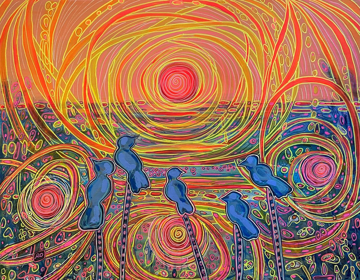  Four Suns By Olga Rokhmanyuk | Roartus, 30 X 24, Artwork For Sale On Artfinder