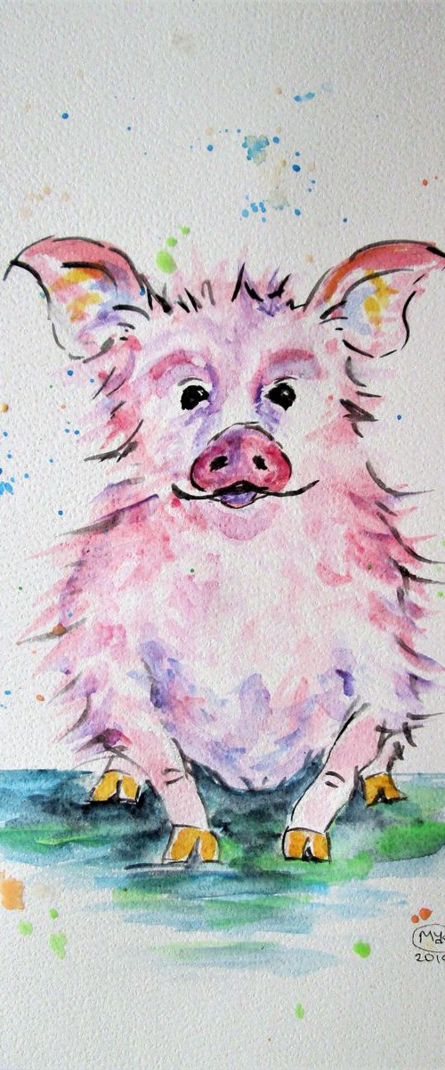 Pink Piggy Pig by MARJANSART