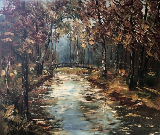 Forest  (60x75cm, oil painting, ready to hang)
