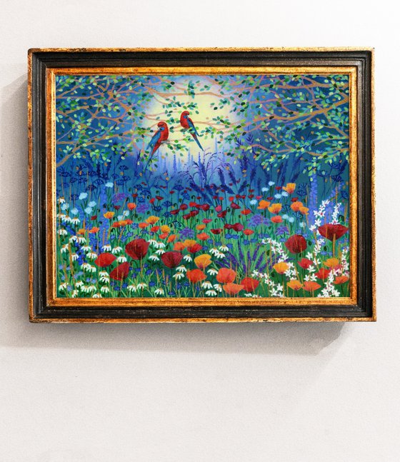 Parrots and Poppies
