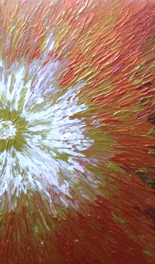 Starburst - colorful abstract aerial painting, home, office decor by Liza Wheeler