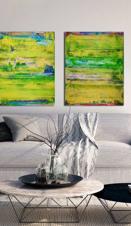 Fantastic Spring - Diptych by Nestor Toro