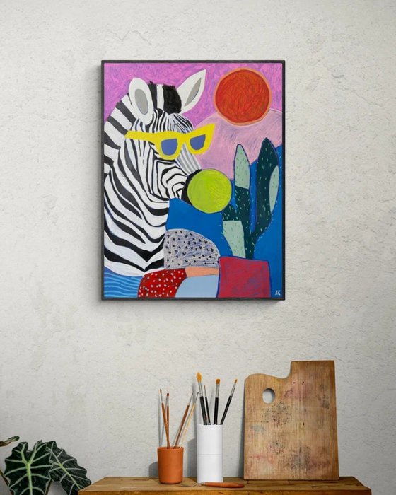 Whimsical Zebra