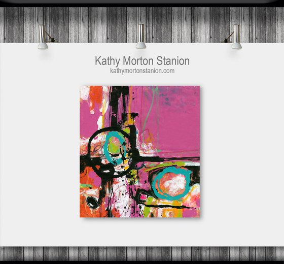 Time To Dance - Abstract Mixed Media Painting by Kathy Morton Stanion, Modern Home decor, restaurant art