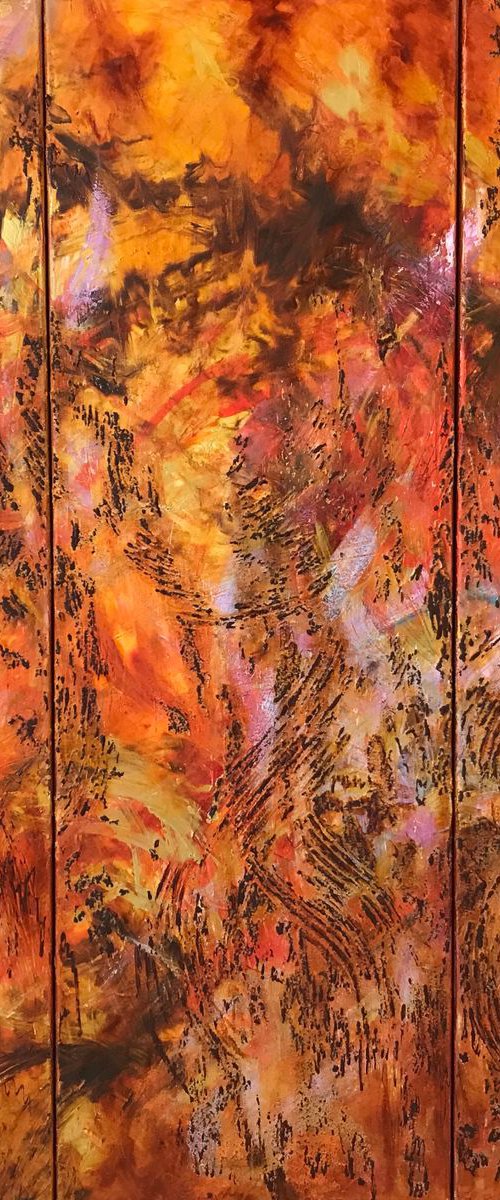 Waltz of Flowers. Triptych by Diana Malivani