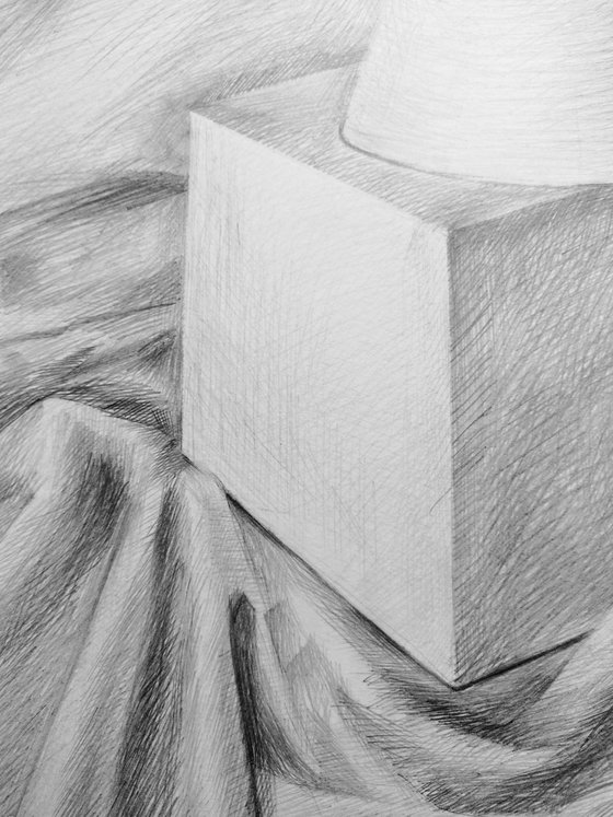 Geometry. Original pencil drawing.