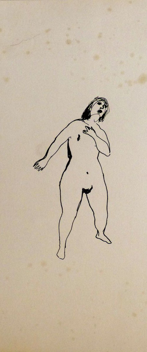 Standing Nude 1999, 24x32 cm by Frederic Belaubre