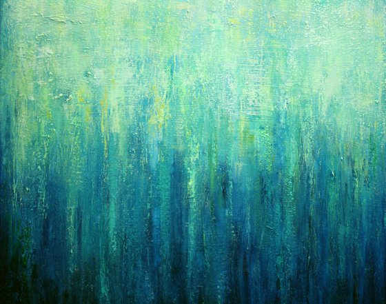 Abstract Turquoise Landscape VII