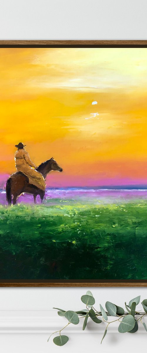 Lonely cowboy by Volodymyr Smoliak