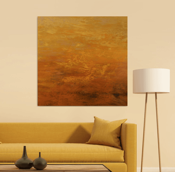 Vibrant Amber - Modern Abstract Expressionist Painting