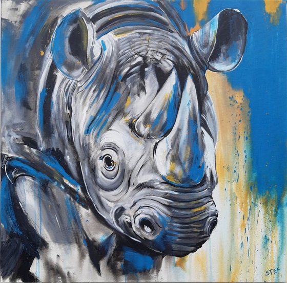 Rhino #3 - Work Series 'One of the big five'