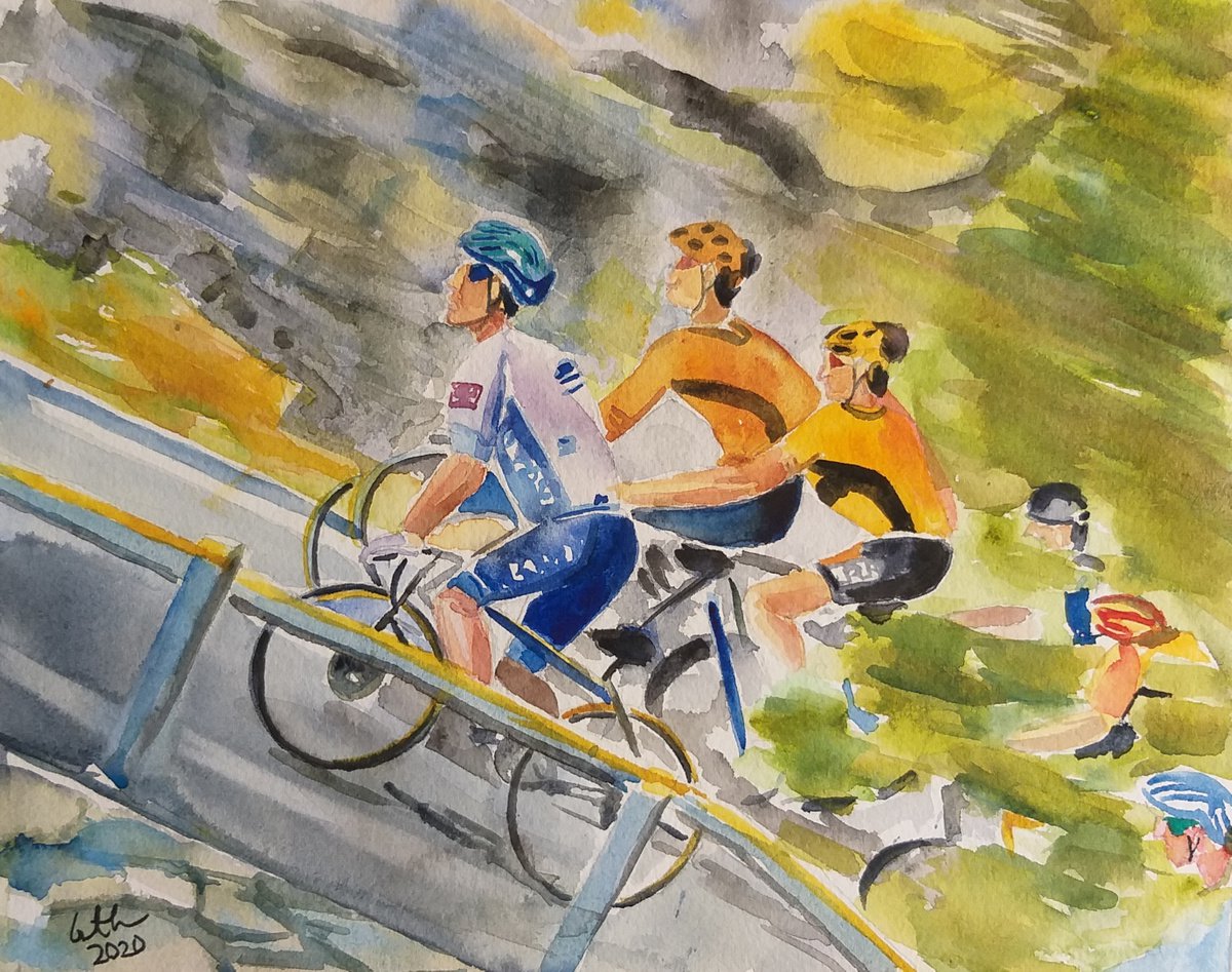 Tour de France, cycling sport art by Geeta Yerra