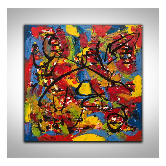 Abstract Canvas Art, Wall Art Abstract, Modern Art Abstract, Abstract Wall Decor, Abstract Painting,  Square Wall Art , Painting on Canvas,