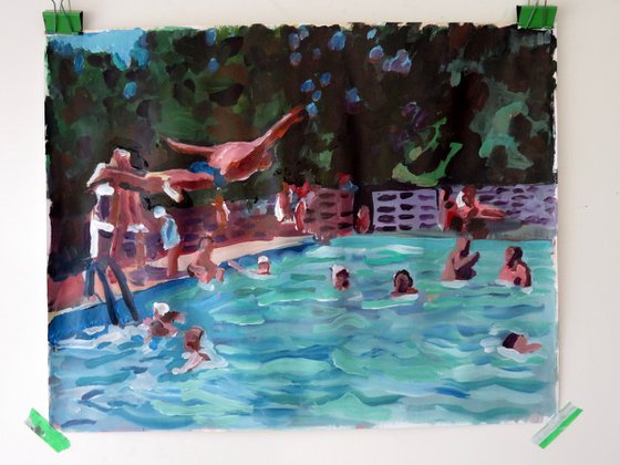 Swimming  Pool with diver