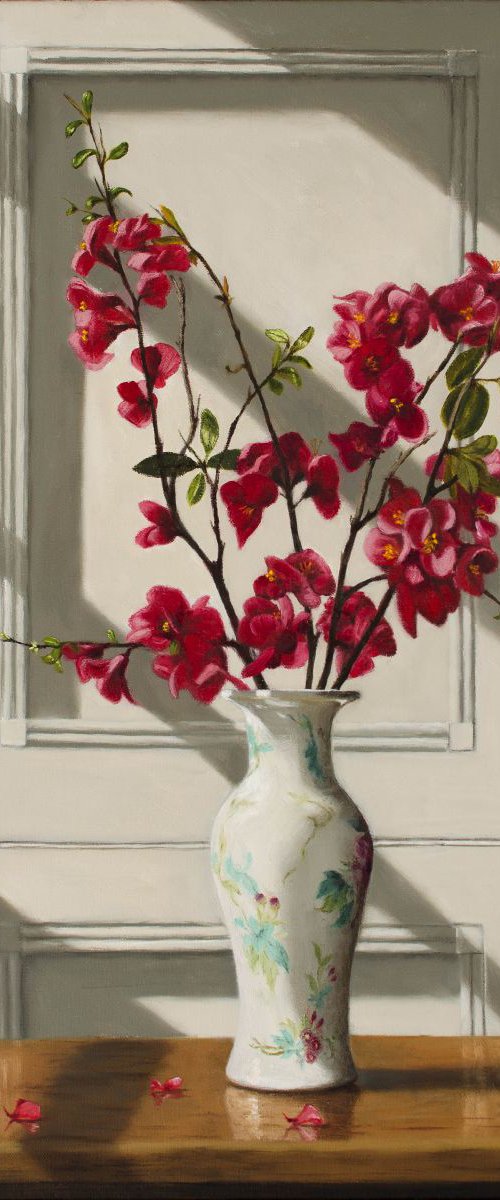 Japanese Quince, Chinese Vase by Andrew McNeile Jones