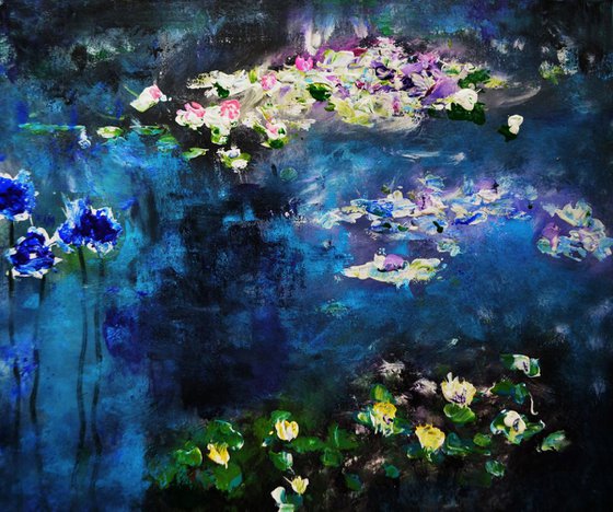 Landscape Waterlilies dance "Monet's pond"