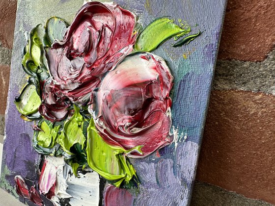 Pink Rose deep impasto