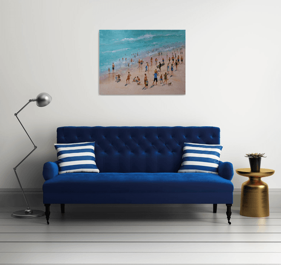 Summertime beach 40x28 in