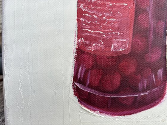 Cherries in a glass jar