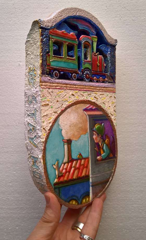 #STAYHOME 8, TRAINS - ( 30 x 17 x 4 cm )