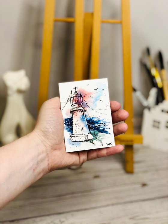ACEO LIGHTHOUSE #2