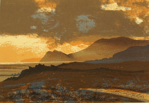 Evening light on Atlantic Drive, Achill by Aidan Flanagan Irish Landscapes