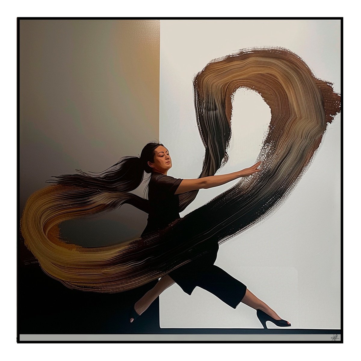 Portrait Print By Anzhelika Klimina, 17 X 17, To The Touch, Original Artwork