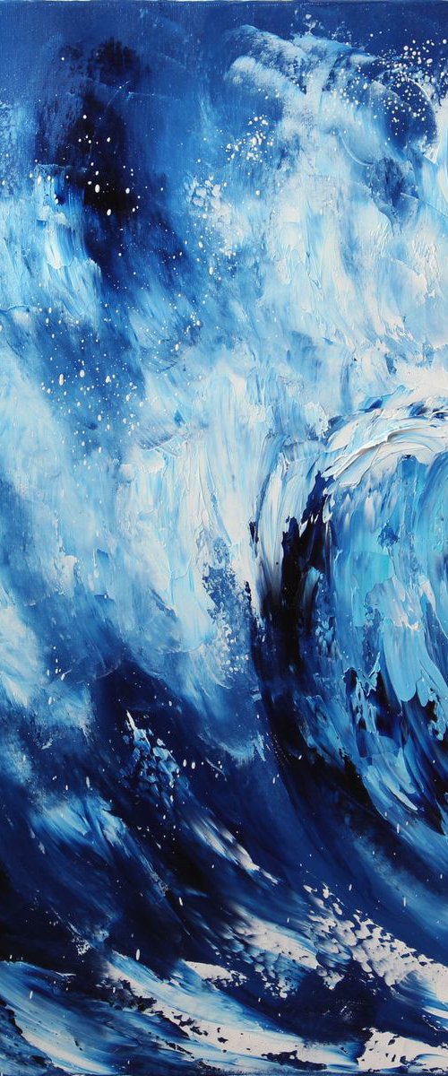 Sea foam, 50x50 cm by Anastasiia Novitskaya