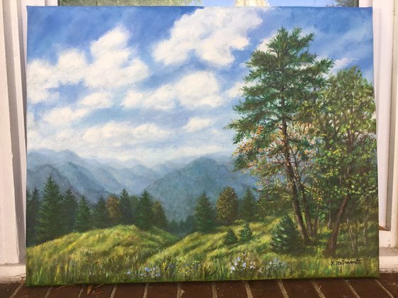 TENNESSEE TRAIL by K. McDermott oil 22X28  (ON HOLD)