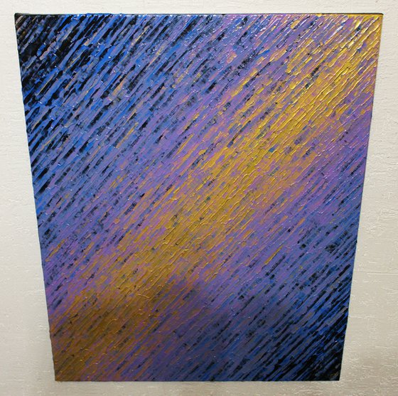 Gold blue purple knife texture