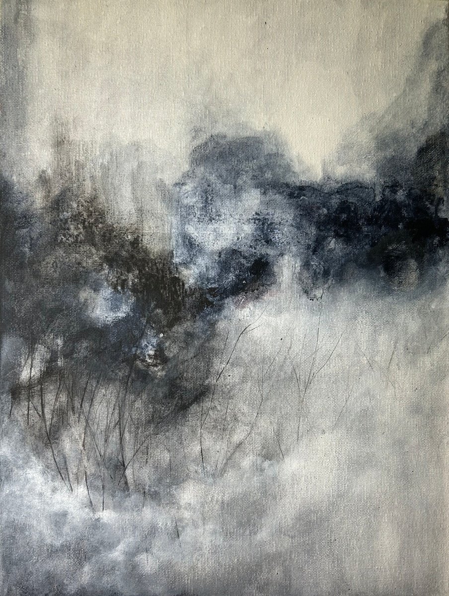 Abstract Acrylic Painting By Sapna Sharon, 12 X 16", Minus, Original Artwork