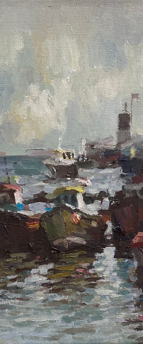 Fishing Boats in Scarborough by Jixiang Dong