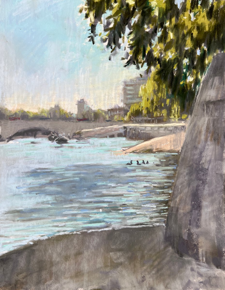 Putney Bridge high summer II by Louise Gillard