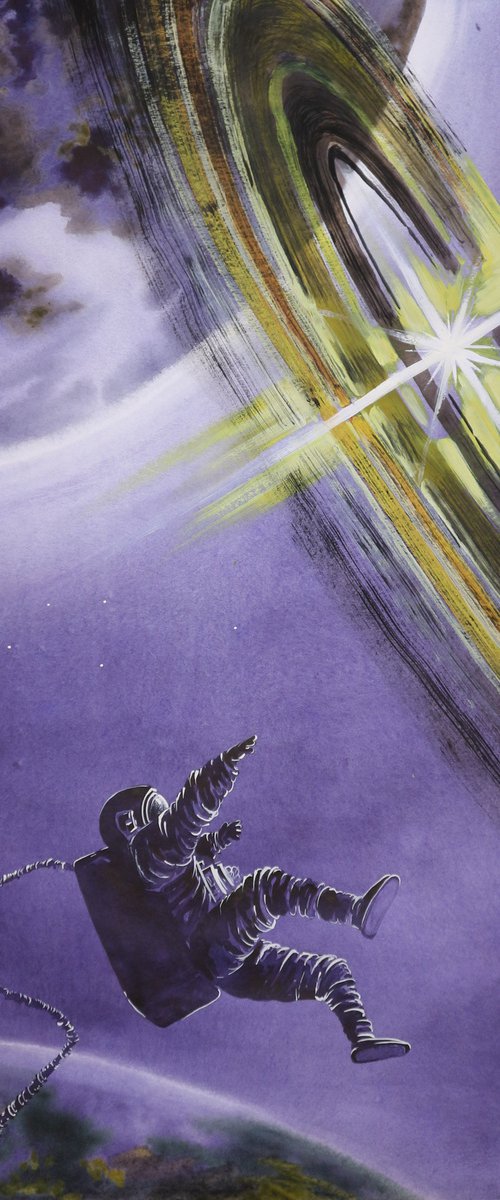 Part II "To the stars" 2021 Watercolor on paper 60x42 by Eugene Gorbachenko