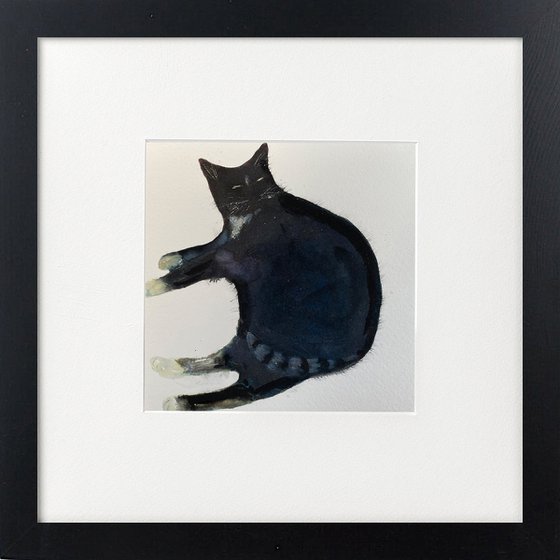 Two Black Cats framed
