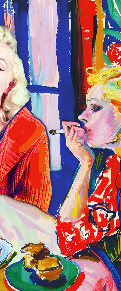 Two smoking women by BAST