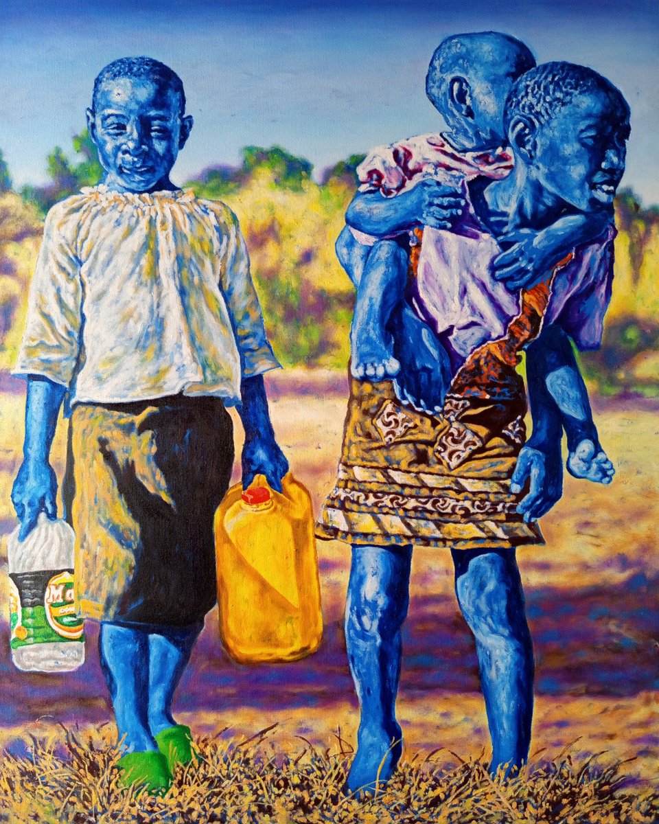 Impressionistic Portrait Oil Painting By Clement Mohale, 31 X 39, Seeking The Source Ii, Original Artwork